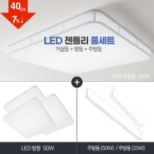 LED 아트솔 젠틀리 풀세트 40평대 [ 거실 200W+방등 50W+주방등 50W ] 